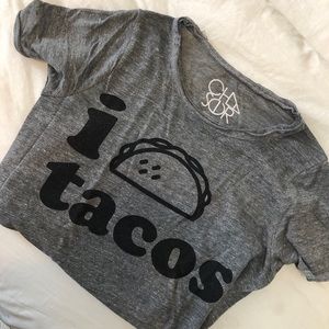 Chaser “I Love Tacos” Distressed Tee